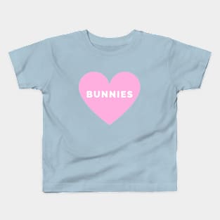 Bunnies Heart in Pink Kids T-Shirt